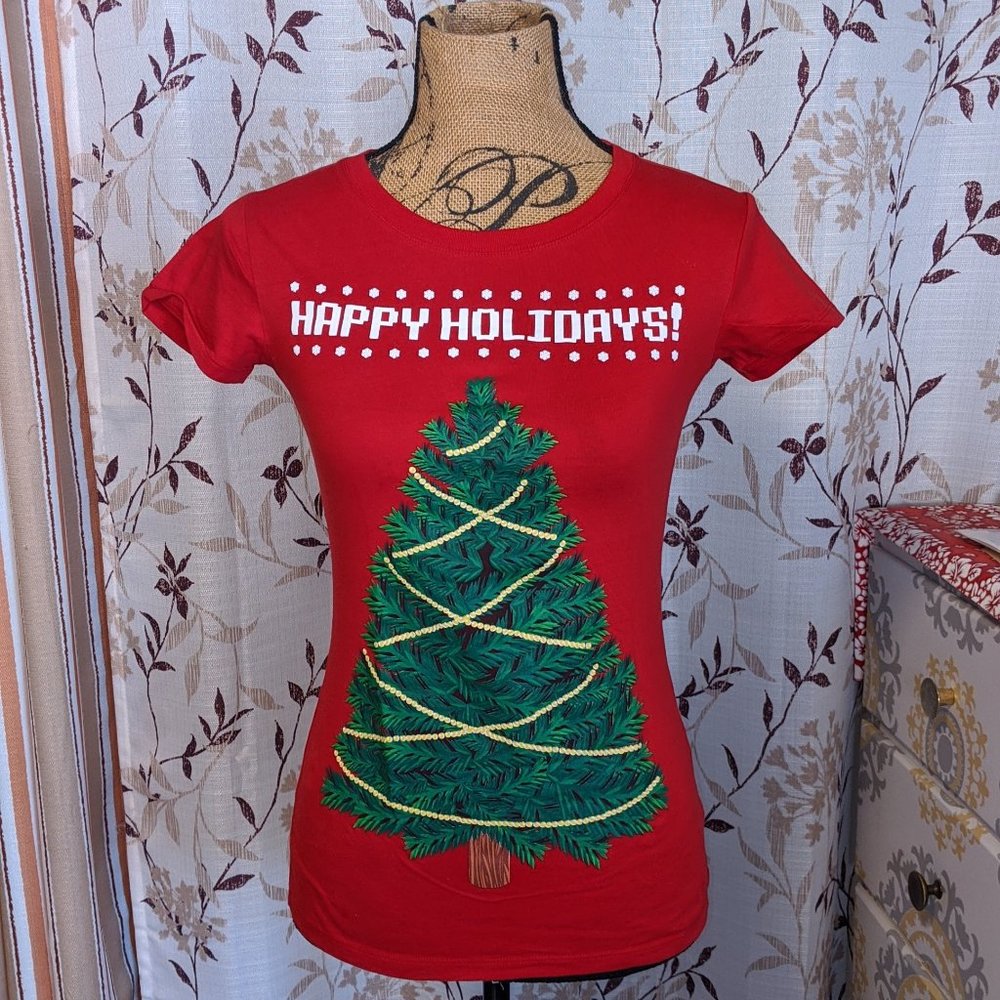 Jem Red Christmas Shirt.. Size: S.